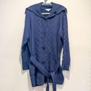 NWOT Cable Knit Blue Sweater